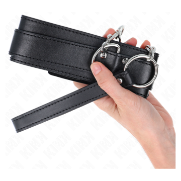 KINK - COLLAR CON CORREA 65 CM HEBILLAS PLATEADAS AJUSTABLE 33-46 CM X 5.5 CM