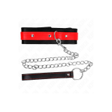 KINK - COLLANA CON CINTURINO ROSSO 65 CM REGOLABILE 36-43 CM X 5 CM -…