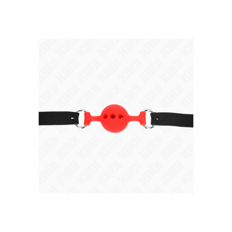 KINK - BÂILLON ENTIÈREMENT SILICONE 55 x 2 CM AVEC BOULE DE 4 CM TAIL…