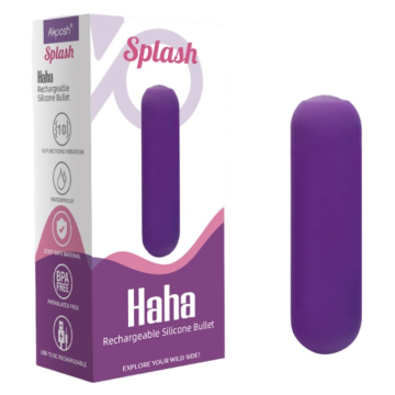 ARMONY - SPLASH HAHA BALA VIBRADORA SILICONA 10 VIBRACIONES 75 X 19 CM MORADO