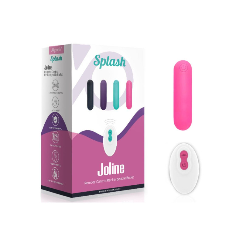 ARMONY - SPLASH JOLINE VIBRATEUR BULLET TÉLÉCOMMANDE EN SILICONE 10 V…