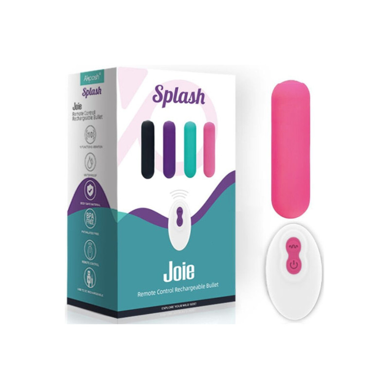 ARMONY - SPLASH JOIE VIBRATORE BULLET TELECOMANDO IN SILICONE 10 VIBR…