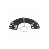 KINK - PENIS RING 4 CM CHAIN 7 CM METAL WITH LEATHER BELT - KINK RING…