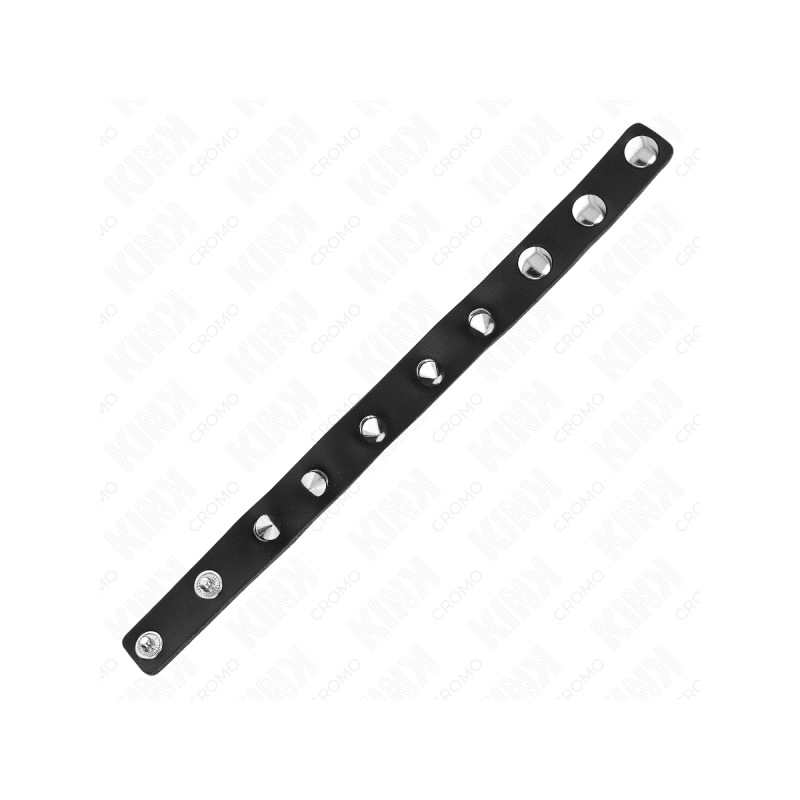 KINK - ANELLO PER PENE IN PELLE CON PUNTE 21,5 X 1,6 CM - KINK RING P…