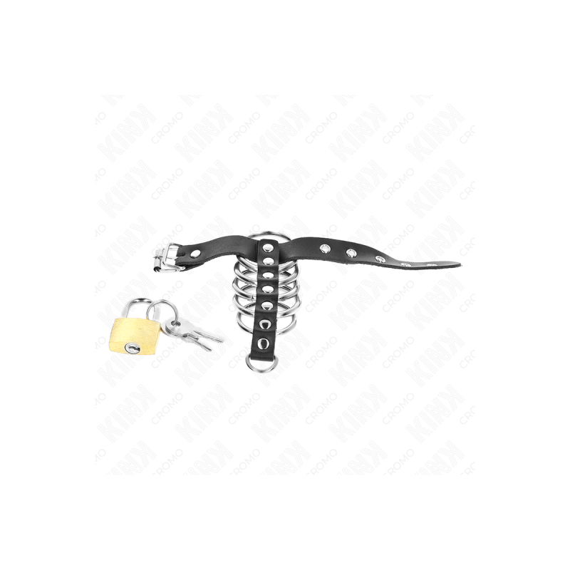 KINK - ANELLO PER PENE IN PELLE CON CINGHIA DI BLOCCAGGIO 21 X 2 CM E…