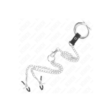 KINK - ANNEAU PÉNIS EN MÉTAL TRIPLE CHROME 3,8 CM À 5 CM AVEC CHAÎNE…