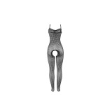 SUBBLIME - 951726 BLACK ELASTIC FISHNET CROTCHLESS BODYSTOCKING ONE S…