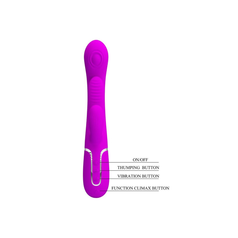 Pretty Love - Shania Triple Vibrador Rabbit Multifunción Rosa |