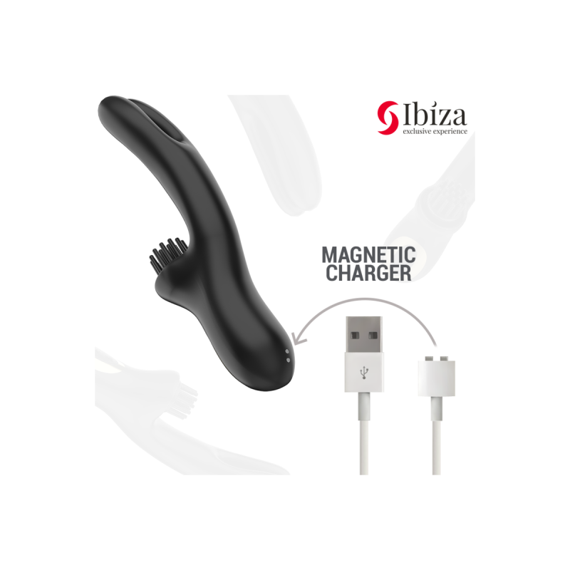 IBIZA - VIBRATORE CLITORIALE MULTICELLULARE E DOPPIA ONDA CON SPAZZOL…