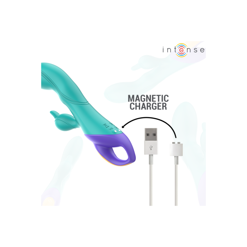 Intense - Fred Vibrador Recargable Rabbit Azul | Vybes.it