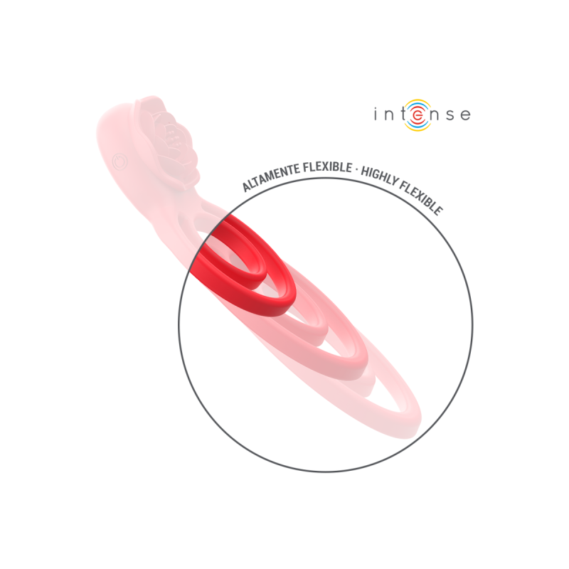 Intense - Gail Rosa Estimuladora 10 Vibraciones Rojo Control Remoto