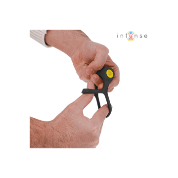 Intense - Alex Vibrateur Double Anneau Pénis 10 Vibrations Noir |
