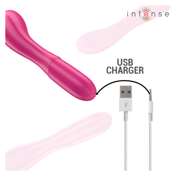 INTENSE - LISETTE VIBRATOR 19 CM FLEXIBLE 10 VIBRATIONS PINK