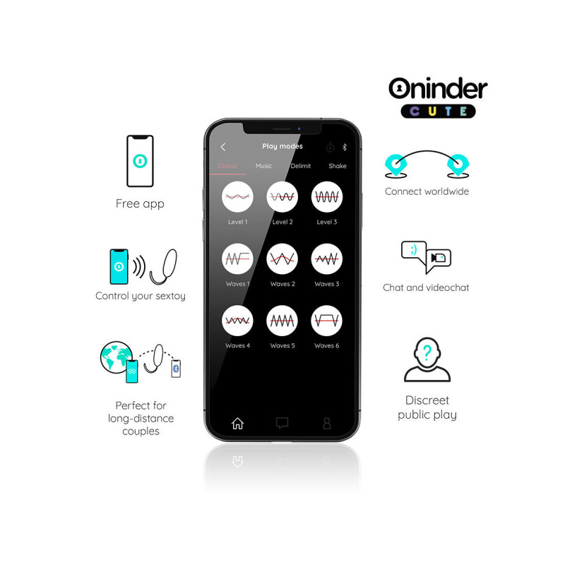 Oninder Cute - Love Pleasure Huevo Vibro - Gemas Rotadoras Silicona
