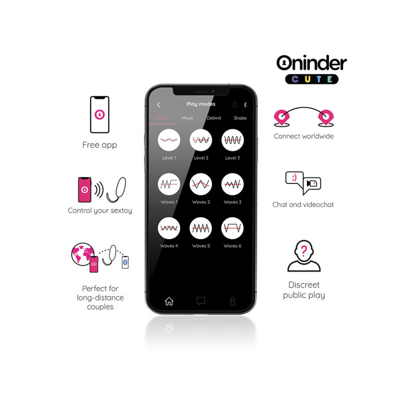 Oninder Cute – Liebe, Vergnügen, Vibro - Wave - Kopfen Mit Silikon