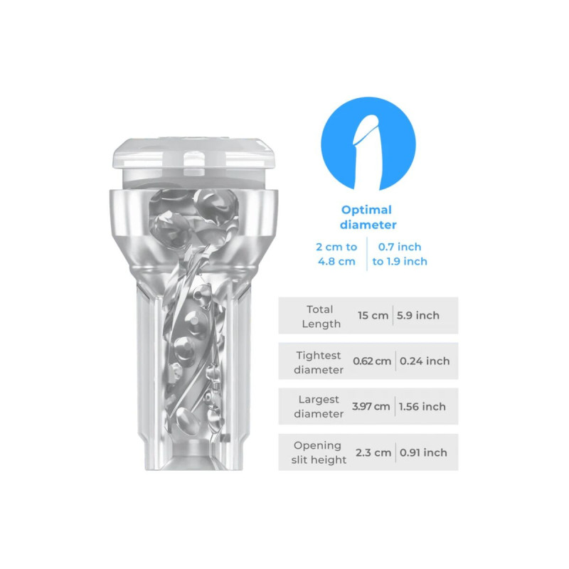 Kiiroo - Feel Pocket Stroker Crystal By Kiiroo Transparente |
