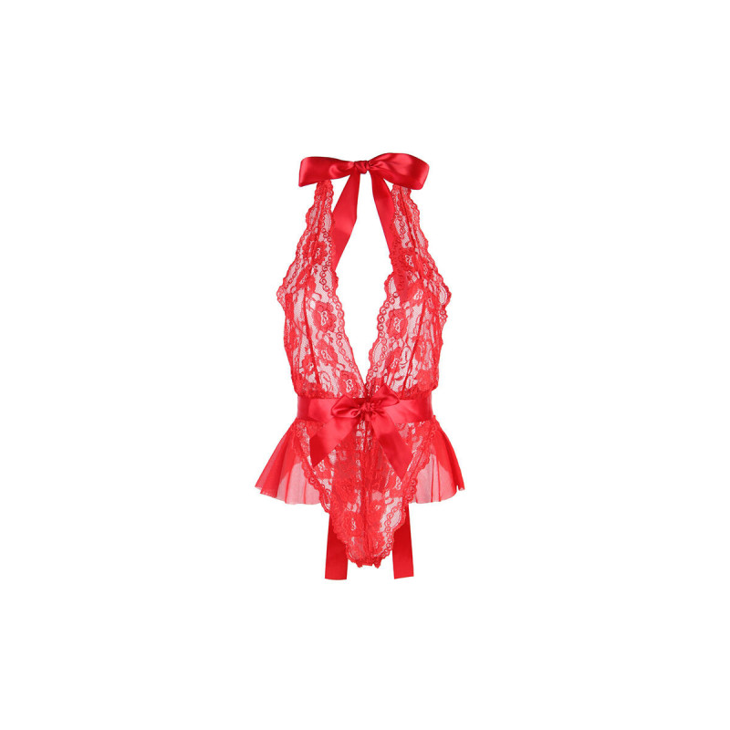 Subblime - 953980 Sexy Body Mit Rüschen + Gürtel Rot L/Xl | Vybes.it