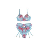 Subblime - 954116 Sujetador + Panties Con Liguero Diseño Floral