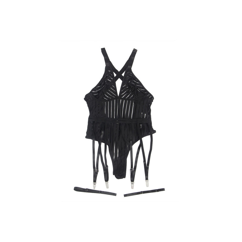 Subblime - 954154 Body Mit Strumpfgürtel Schwarz L/Xl | Vybes.it