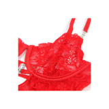 Subblime - 954208 Babydoll De Encaje Con Tirantes Ajustables Rojo