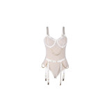 Subblime - 954284 Body Con Cadenas + Ligueros Blanco S/M | Vybes.it