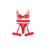 Subblime - 954321 Sujetador + Tanga + Ligueros Estampado De