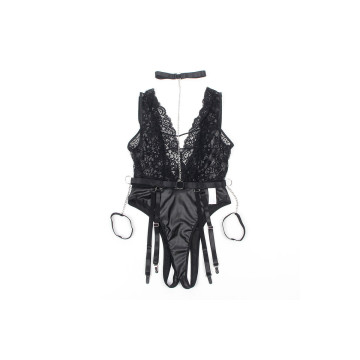 Subblime - 954383 Sexy Body Mit Strumpfgürtel Schwarz S/M | Vybes.it