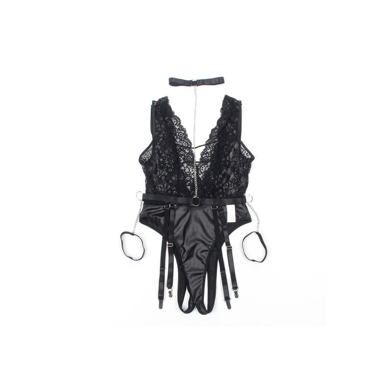 Subblime - 954383 Sexy Body Mit Strumpfgürtel Schwarz S/M | Vybes.it
