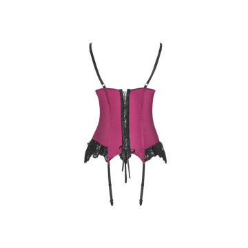 Livco Corsetti Fashion - Agrafena Cf 90436 Corset + Tanga Burdeos