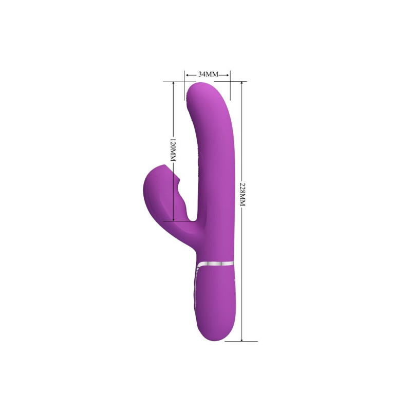 Pretty Love - Perlita Vibrador Rabbit Multifunción 3 En 1 Morado |