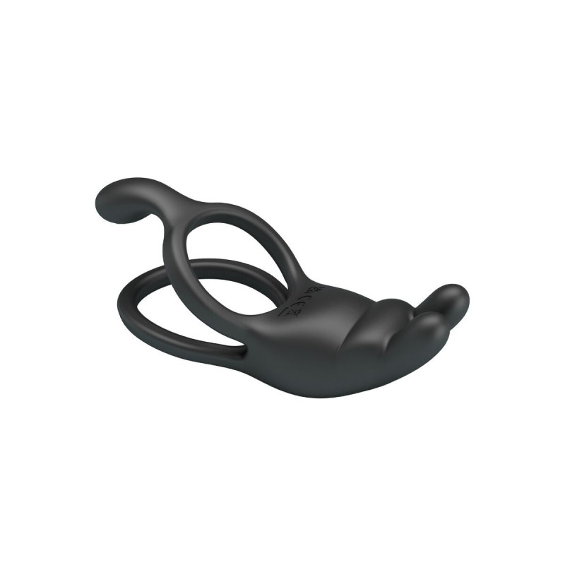 Pretty Love - Seth Doble Anillo Vibrador Rabbit 7 Vibraciones Negro