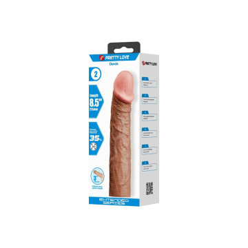 Pretty Love - Derek Funda Pene Con Extensión De 7.6 Cm Mulato |