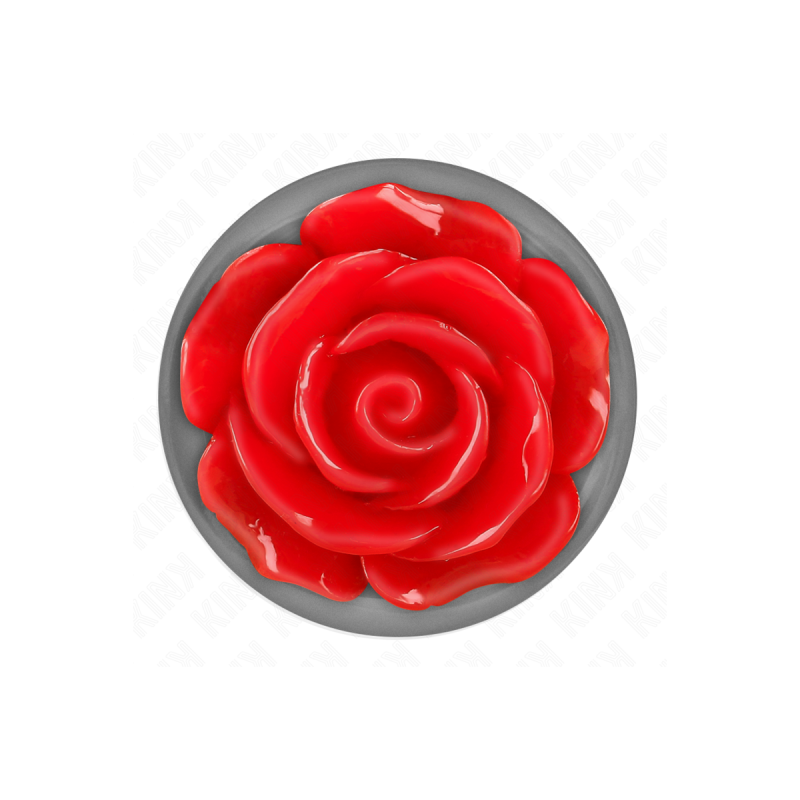 KINK - PLUG ANAL ROSE ROUGE TAILLE M - KINK PLEASURE PLUGS - Bouchon…