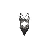 Subblime - 955229 Body Transparente Con Encaje Hueco Negro L/Xl |