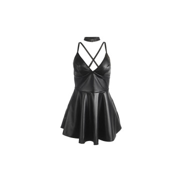 Subblime - 955373 Kleid Mit Schwarzen Lederträgern S/M | Vybes.it