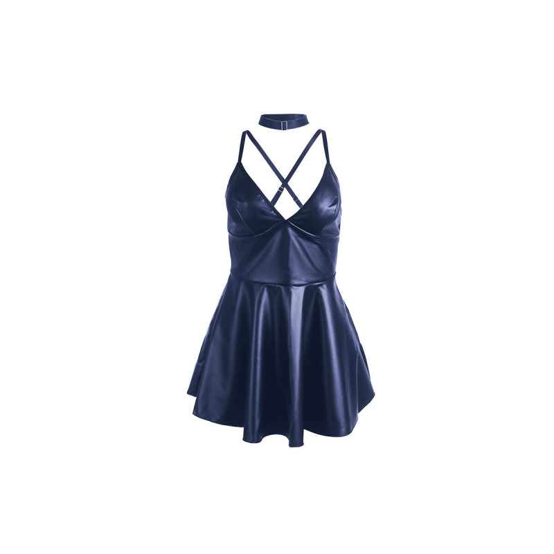 Subblime - 955410 Kleid Mit Blauen Lederträgern S/M | Vybes.it