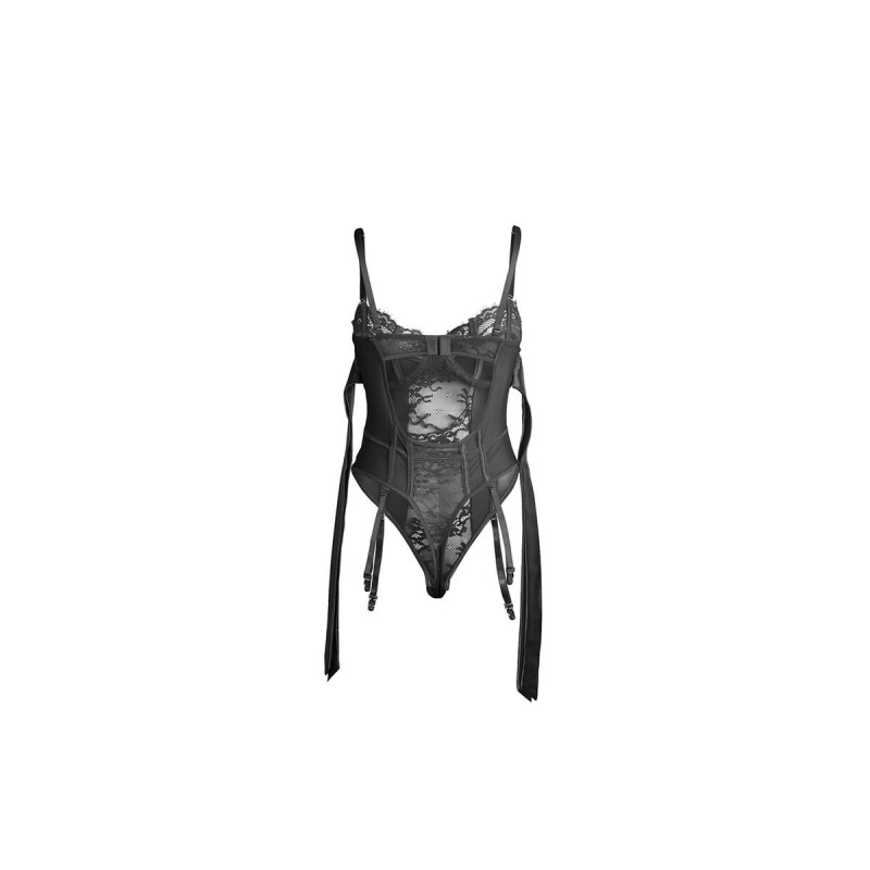 Subblime - 955496 Body De Encaje Con Lazos Y Ligas Negro S/M |