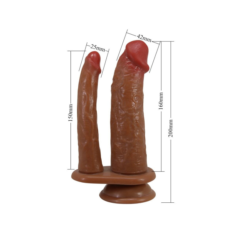 Pretty Love - Goran Double Gode Réaliste Naturel Mulato | Vybes.it