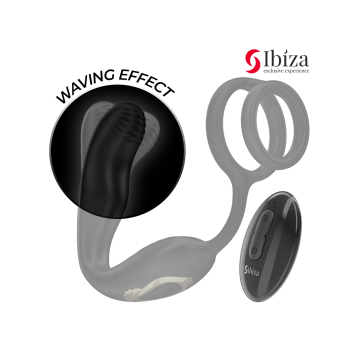 IBIZA - WIGGLE REMOTE CONTROLLED ROTATING ANAL PLUG WITH PERINEAL VIB…