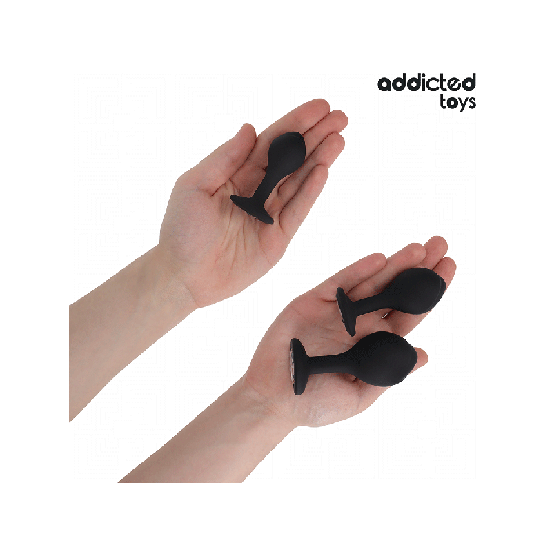 Addicted Toys - Set De 3 Plug Silicona Anal Con Joya | Vybes.it