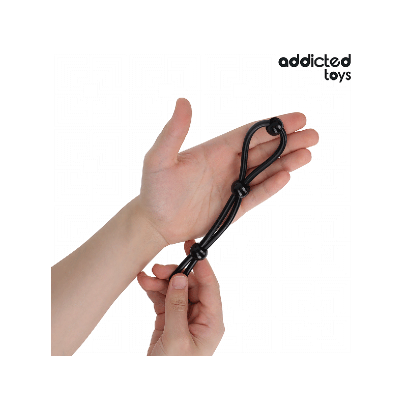 ADDICTED TOYS - SILICONE ROPE FOR THE TRIPLE LOOP PENIS - Cockrings w…