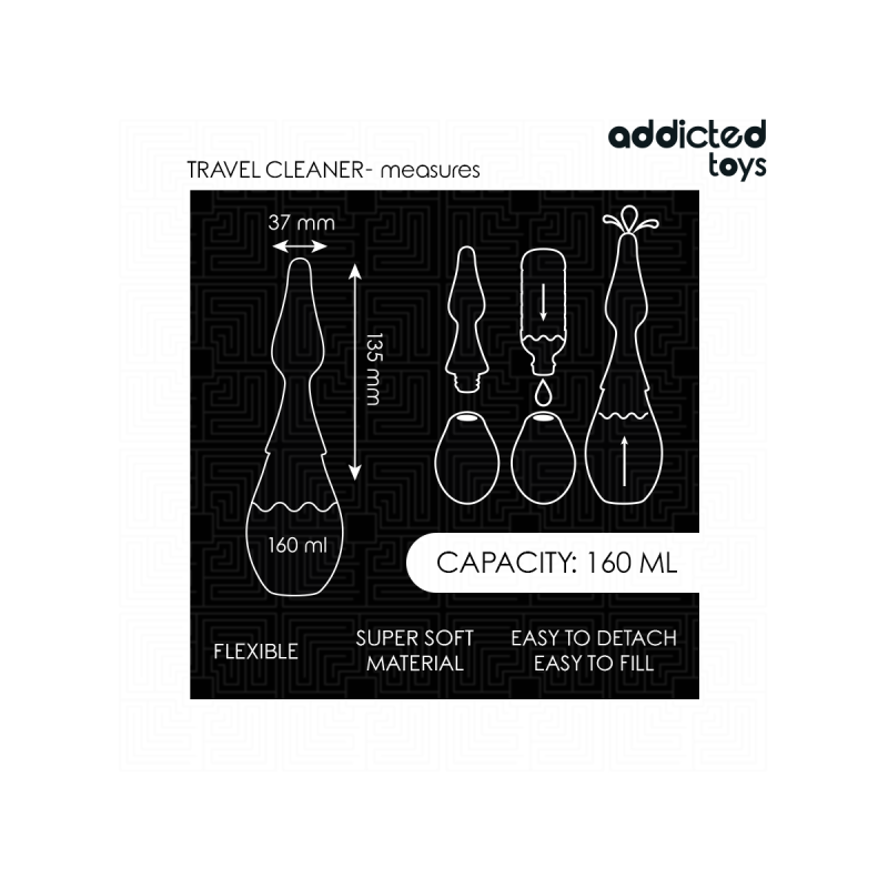ADDICTED TOYS - TRAVEL CLEANER SILICONE MODEL 1 - Anal Shower