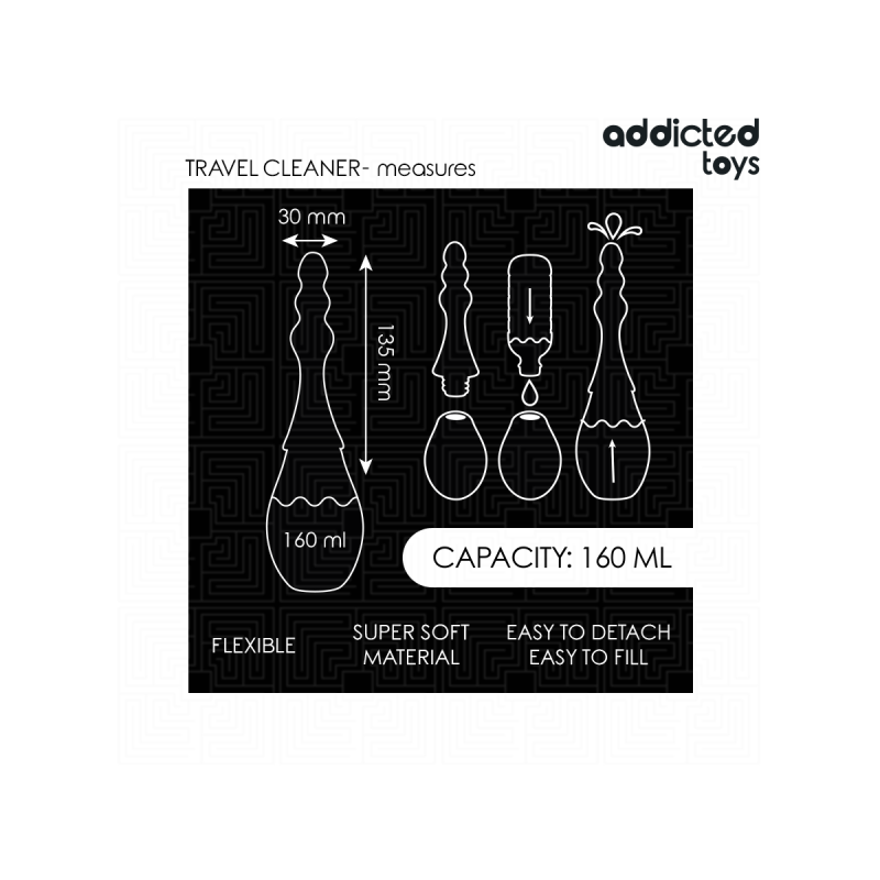 ADDICTED TOYS - TRAVEL CLEANER SILICONE MODEL 4 - Anal Shower
