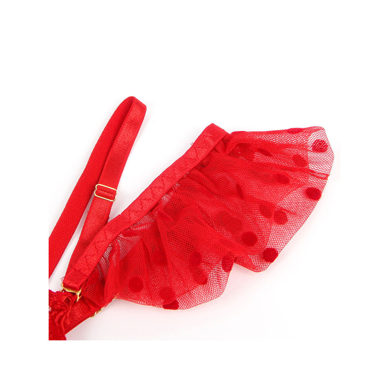 Subblime - 957506 Conjunto Sujetador Y Liga De Encaje Rojo S/M |