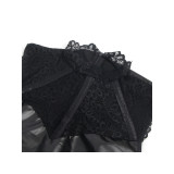 Subblime - 957544 Vestido De Cuero Con Cuello De Encaje Negro S/M |
