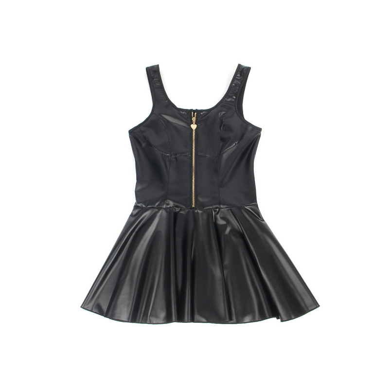 Subblime - 957667 Vestido De Cuero Con Cremallera De Corazón Negro