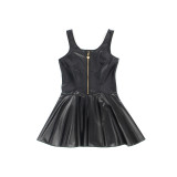 Subblime - 957667 Vestido De Cuero Con Cremallera De Corazón Negro
