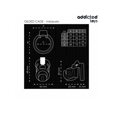 Addicted Toys Locked - Gilden Cage Peniskäfig 8,5 Cm | Vybes.it