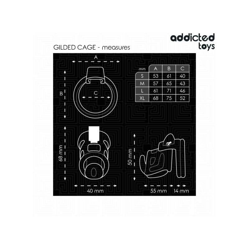 Addicted Toys Locked - Gilden Cage Peniskäfig 8,5 Cm | Vybes.it