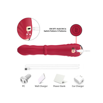 Armony - Dildo Vibrador Estimulador Punto A Termoajustable Rojo |